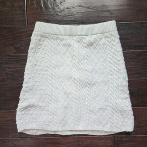 Cream Knit Skirt